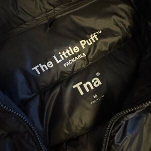 TNA The Little Puff Packable Jacket in Black